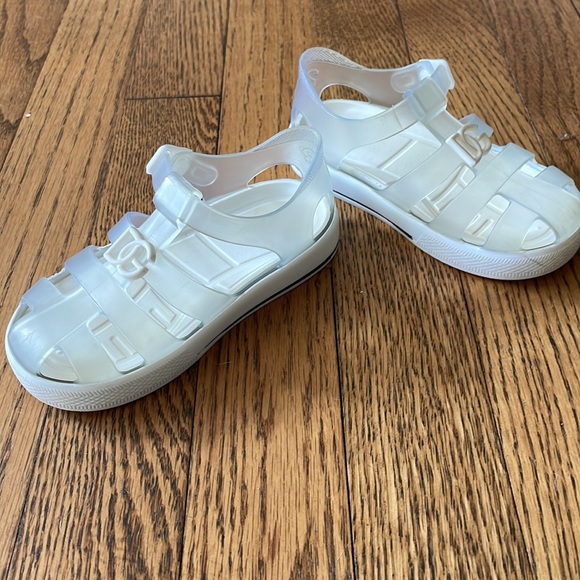DOLCE & GABBANA DG Logo Clear Jelly Sandals Size 23 (7) - Picture 7 of 7